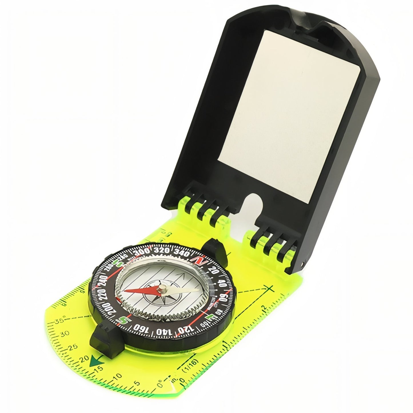 Boussole À Miroir - Jaune Fluo