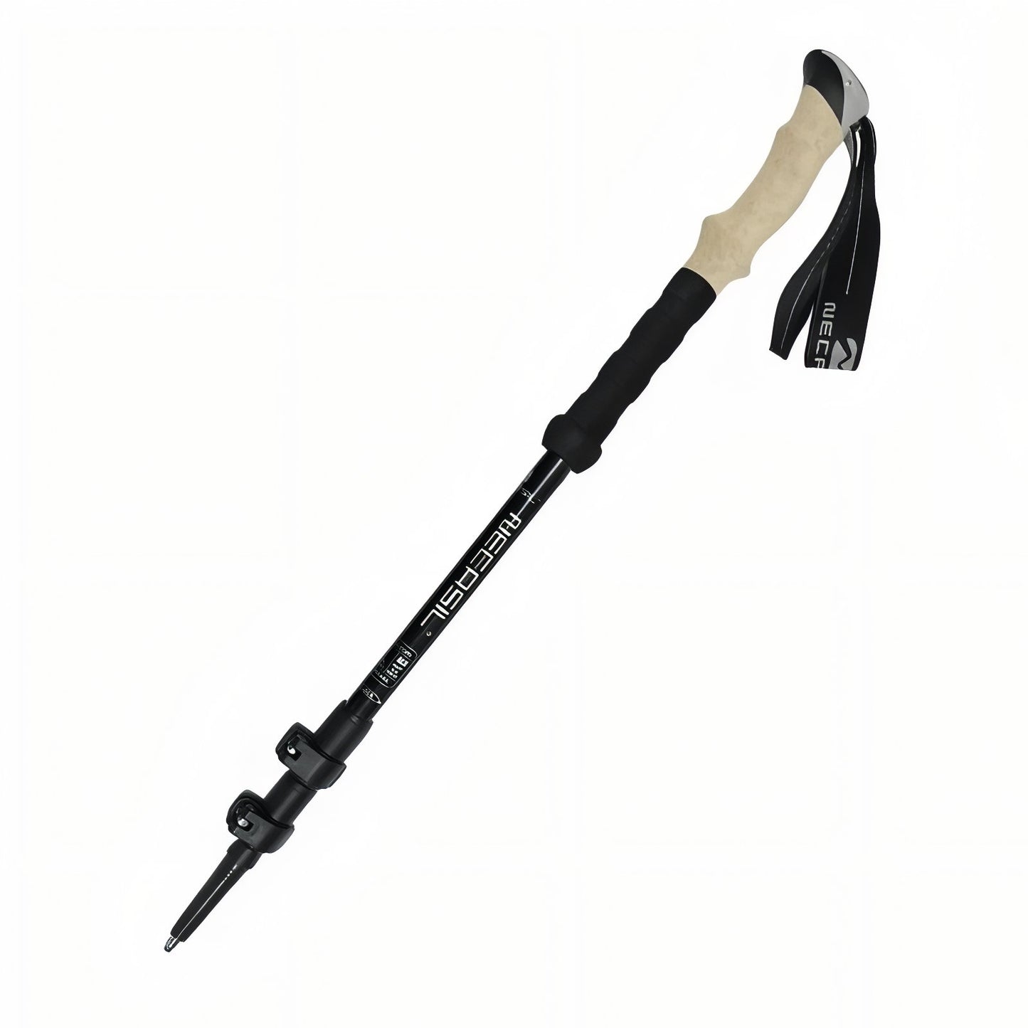 Bâton de Randonnée Ultra Léger 135CM - Noir - 1 Bâton