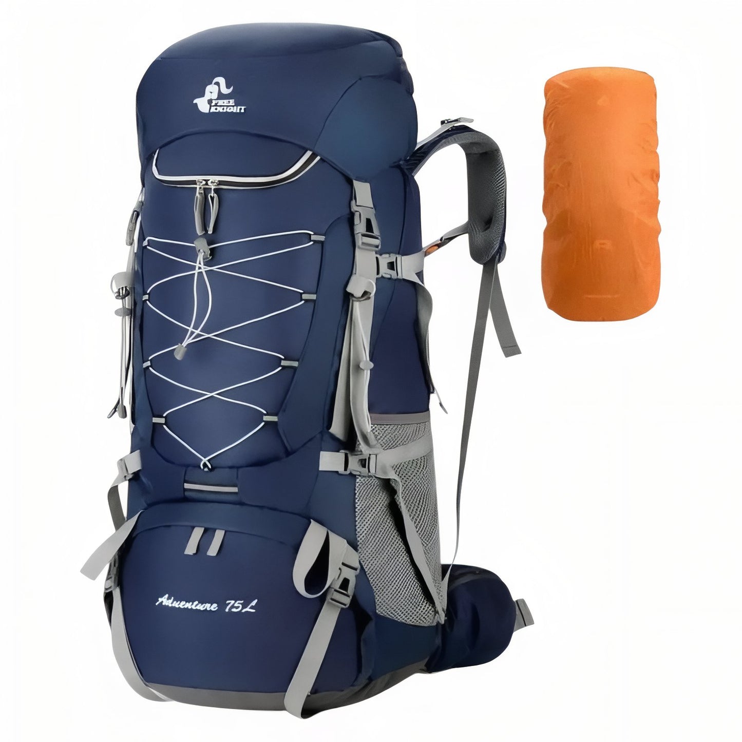Sac à Dos Imperméable Randonnée 75L - Bleu Marine
