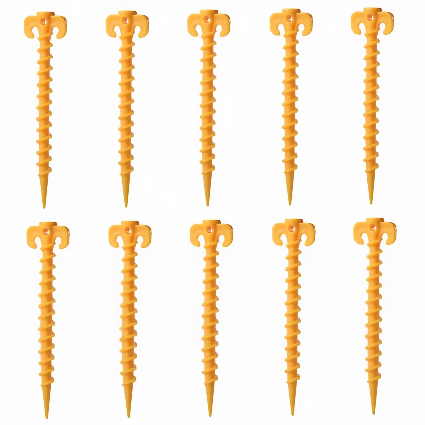 Piquet De Tente À Visser 10Pcs - Jaune Pâle