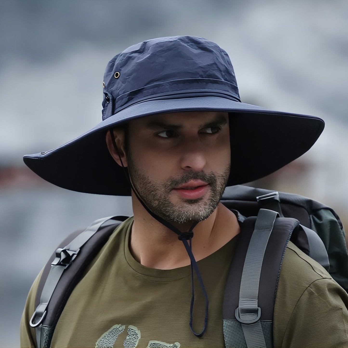 Chapeau D'Aventurier Randonnée - Bleu Marine - 58-60 cm