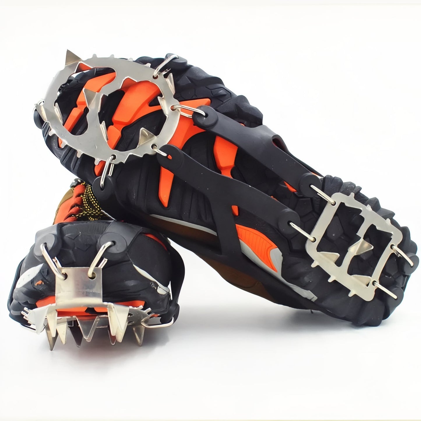 Crampons Randonnée Neige 18 Dents - Noir