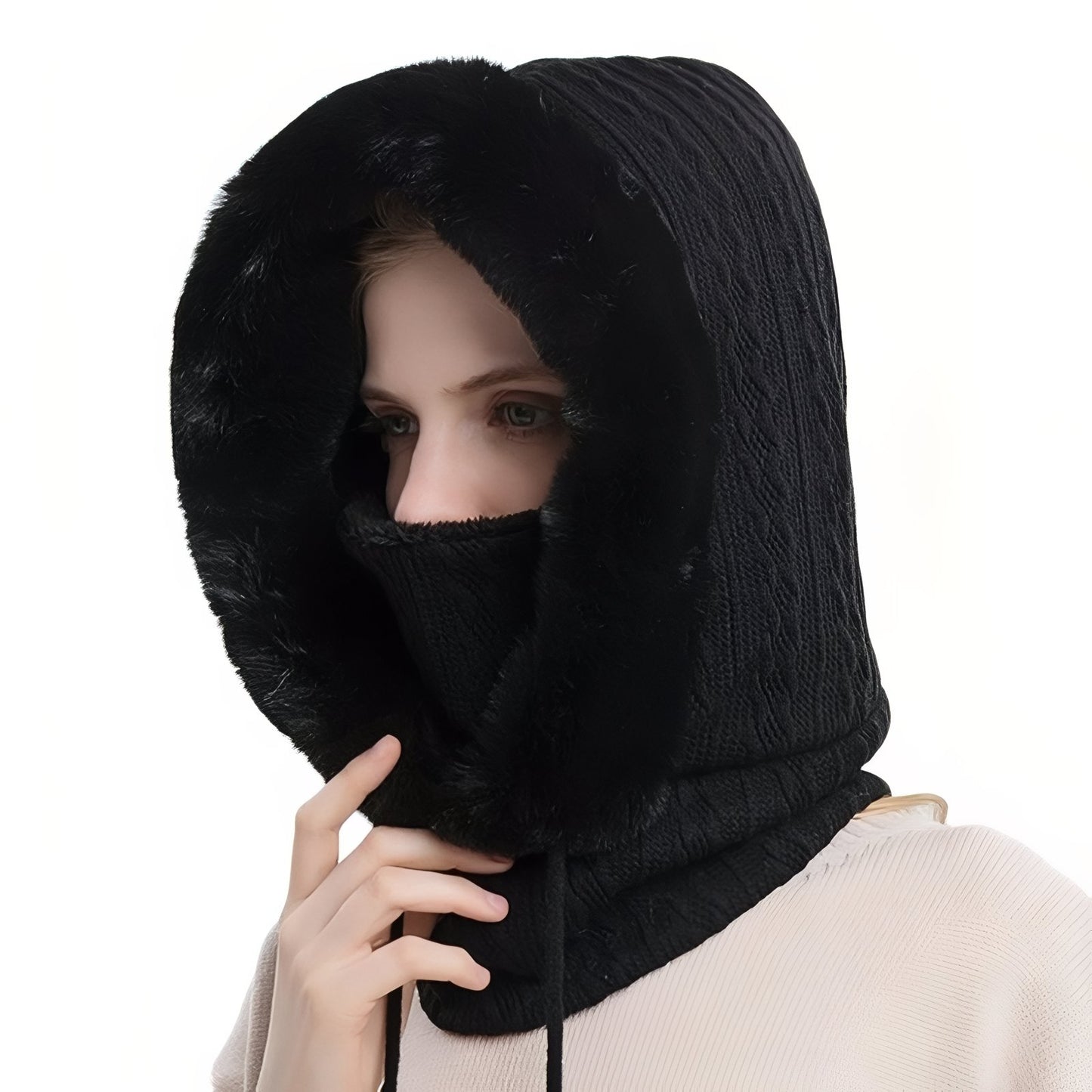 Echarpe Capuche Femme - Noir - 56-59CM