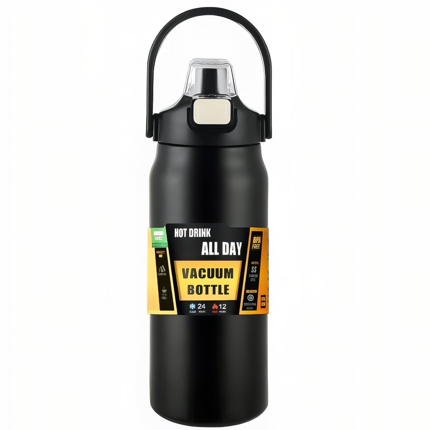 Gourde Isotherme Avec Bec Verseur - Noir Mat