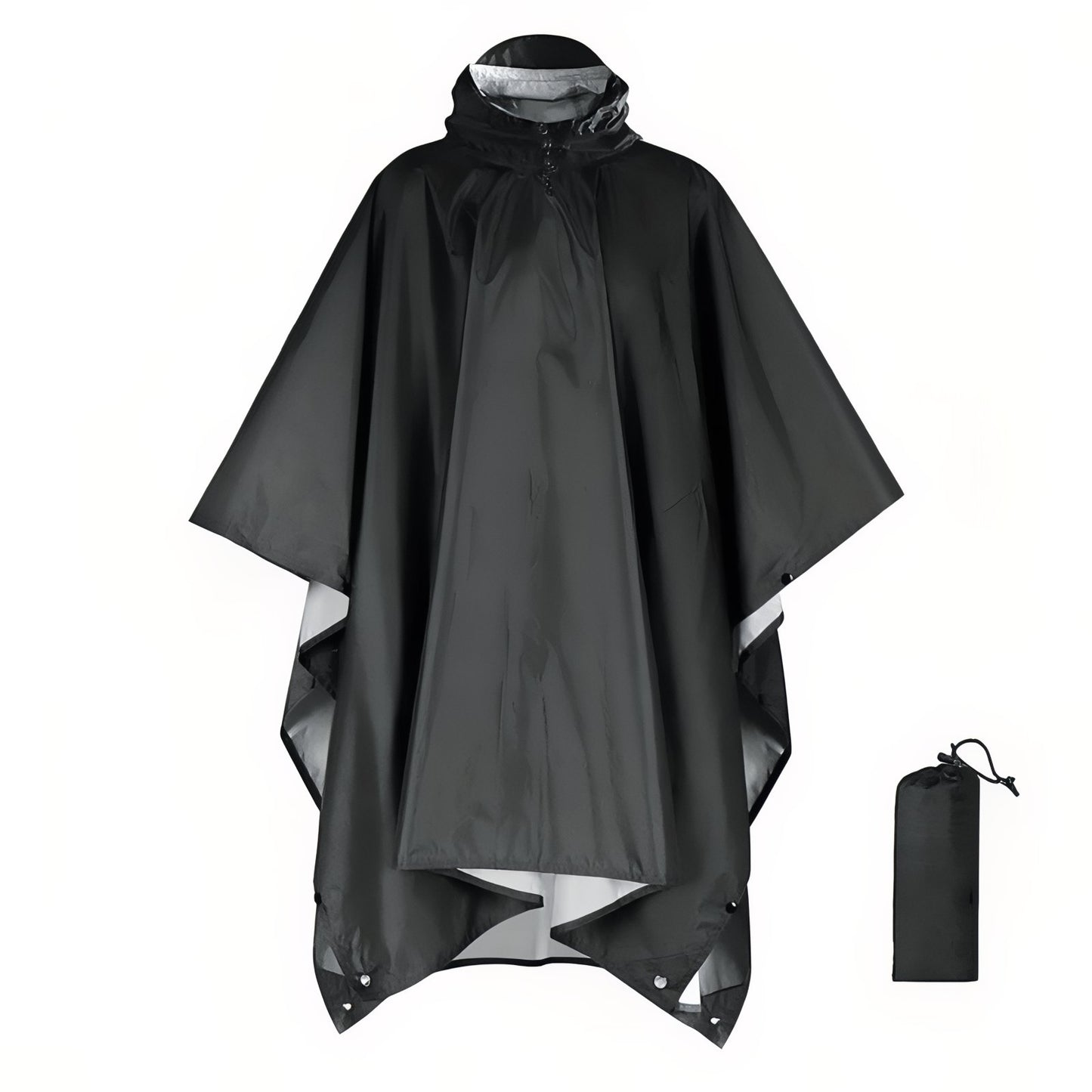 Poncho Pluie Randonnée - Noir - Taille Unique