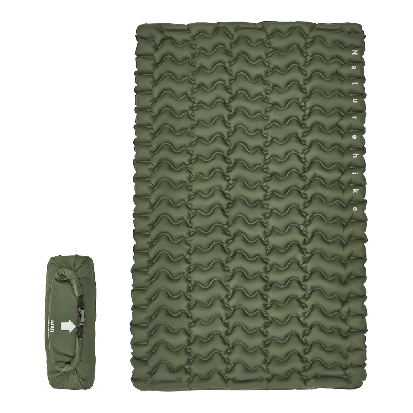 Matelas Gonflable 2 Personnes Pour Camping - Vert