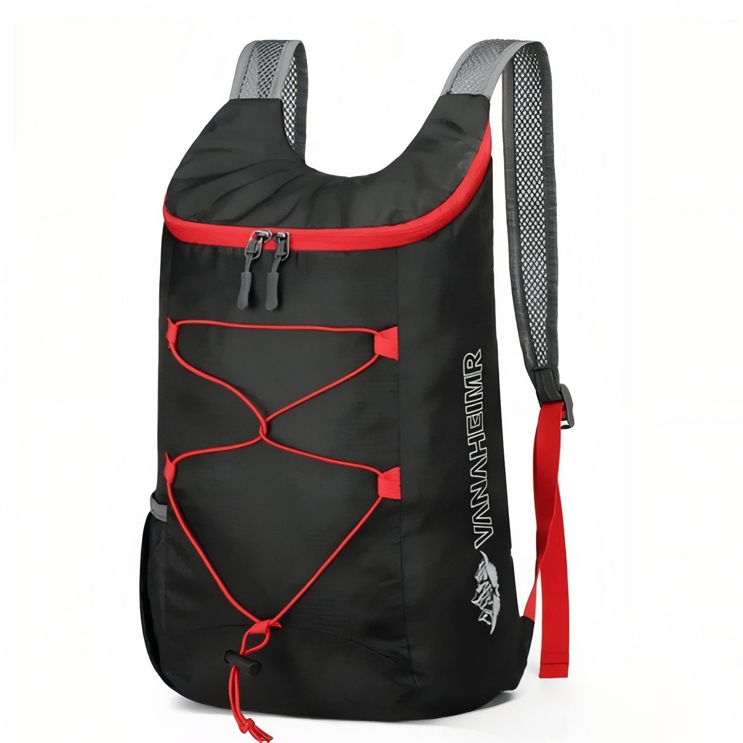 Sac à Dos Pliable Randonnée 20L - Noir et Rouge