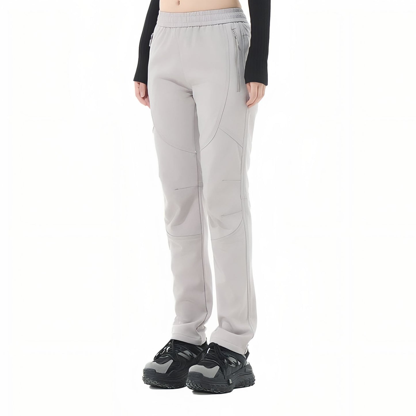 Pantalon de Randonnée Femme Hiver - Gris Clair
