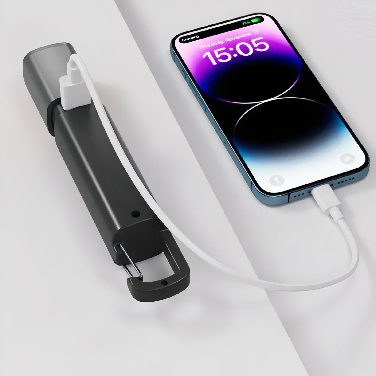 Lampe De Poche Randonnée Rechargeable lampe en charge - Gris - Noir