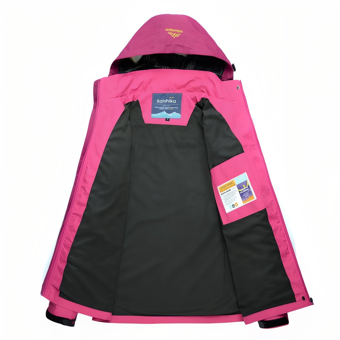 Veste Randonnée Femme Imperméable Et Respirante intérieur avec étiquette - Rose Fuchsia - Rouge - Noir - Violet - Vert