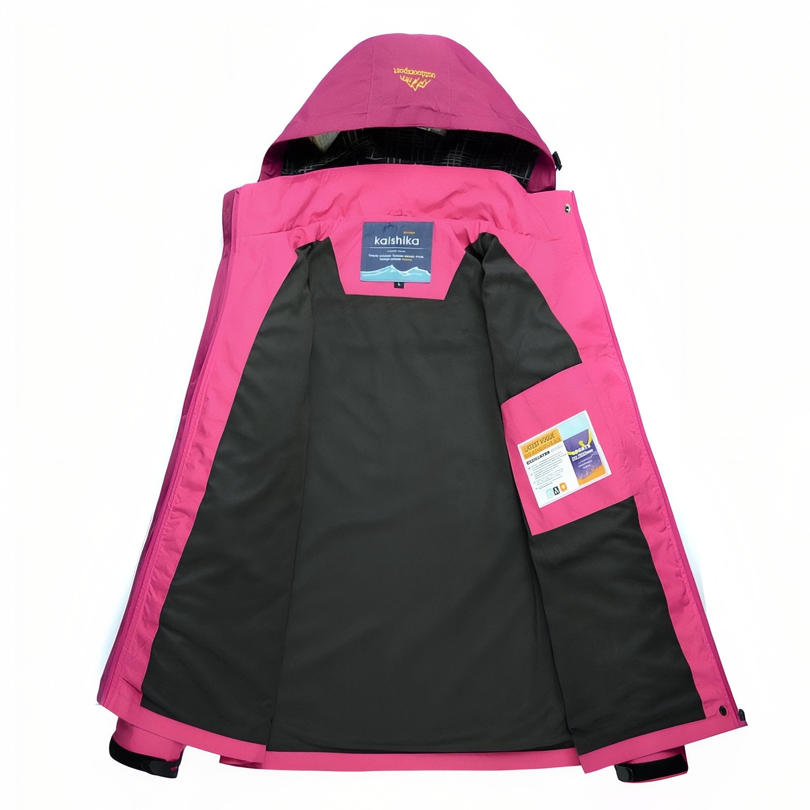 Veste Randonnée Femme Imperméable Et Respirante intérieur avec étiquette - Rose Fuchsia - Rouge - Noir - Violet - Vert