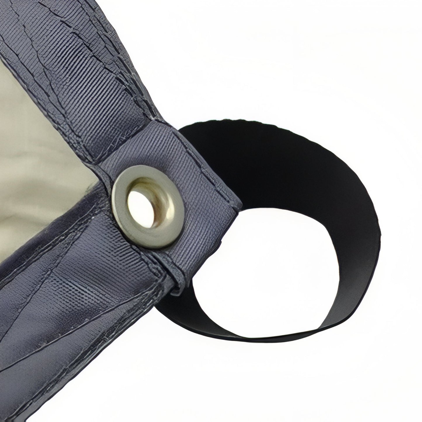 Tarp Randonnée 5.1x5.1M gros plan œillet - Gris et Vert - Gris Foncé et Argenté - Beige et Argent