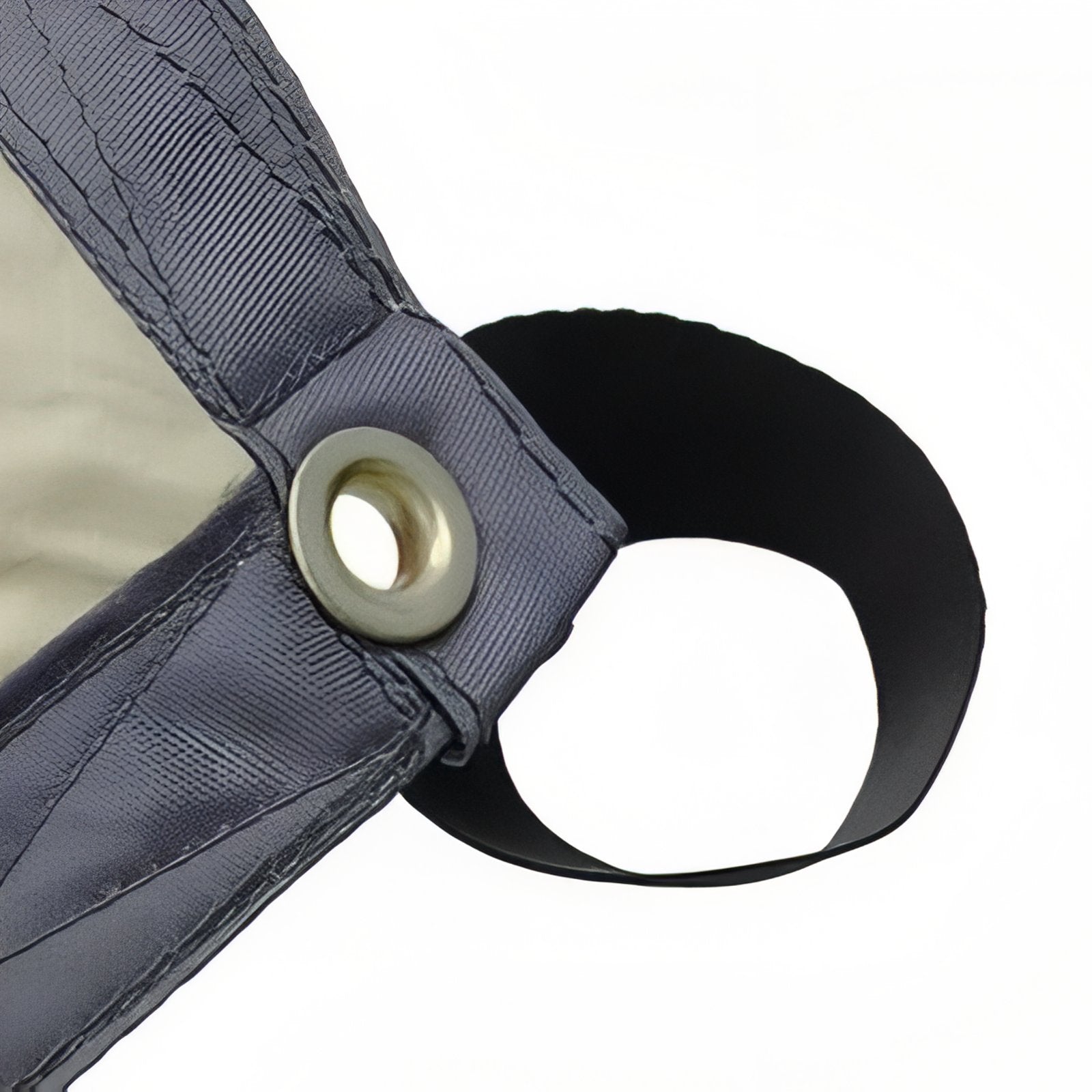 Tarp Randonnée 5.1x5.1M gros plan œillet - Gris et Vert - Gris Foncé et Argenté - Beige et Argent