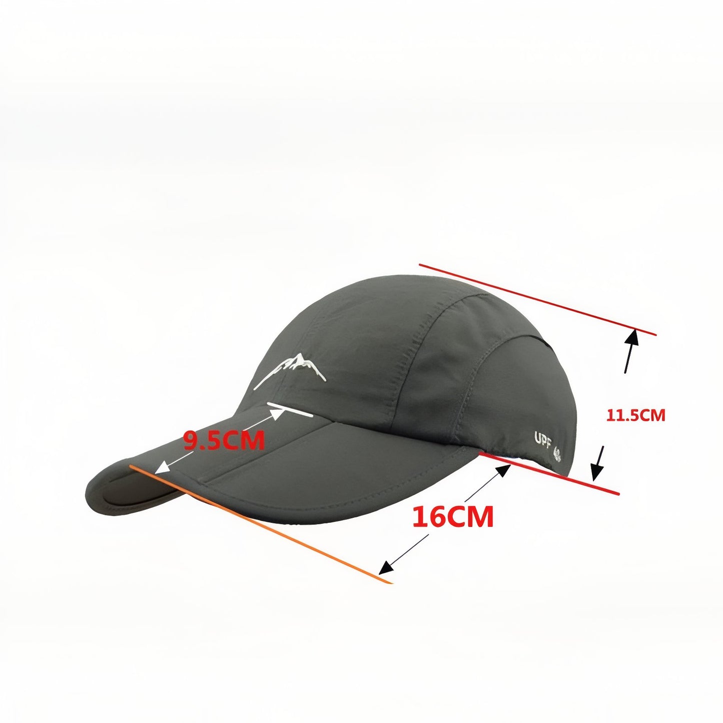 Casquette Randonnée Imperméable guide des dimensions - Noir - Vert Olive - Beige Clair - Gris Clair - Turquoise Clair - Orange Brûlé - Rose Fuchsia