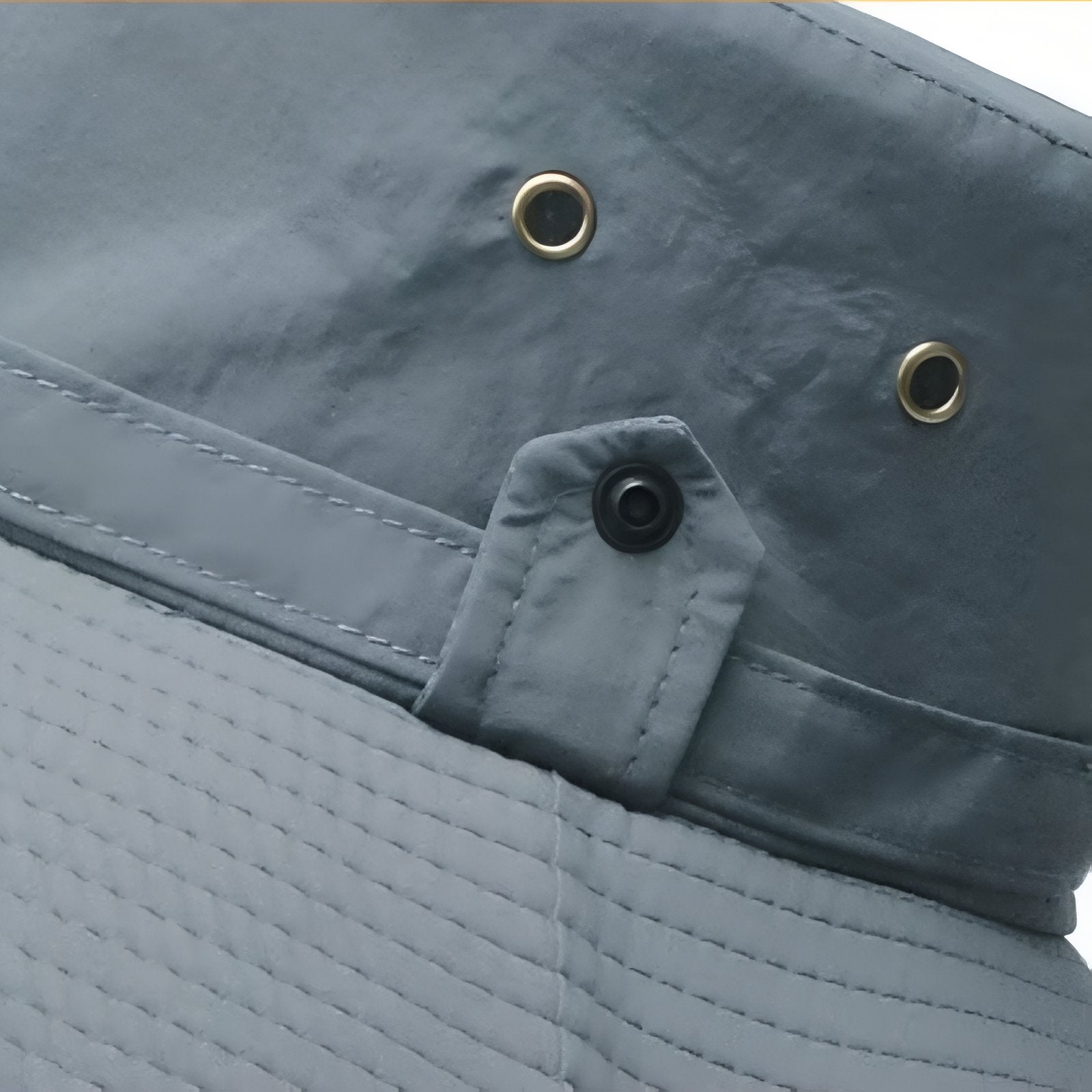 Chapeau de Randonnée Homme Imperméable gros plan détail œillets - Bleu Marine - Beige - Gris Foncé - Marron - Vert Armée - Noir