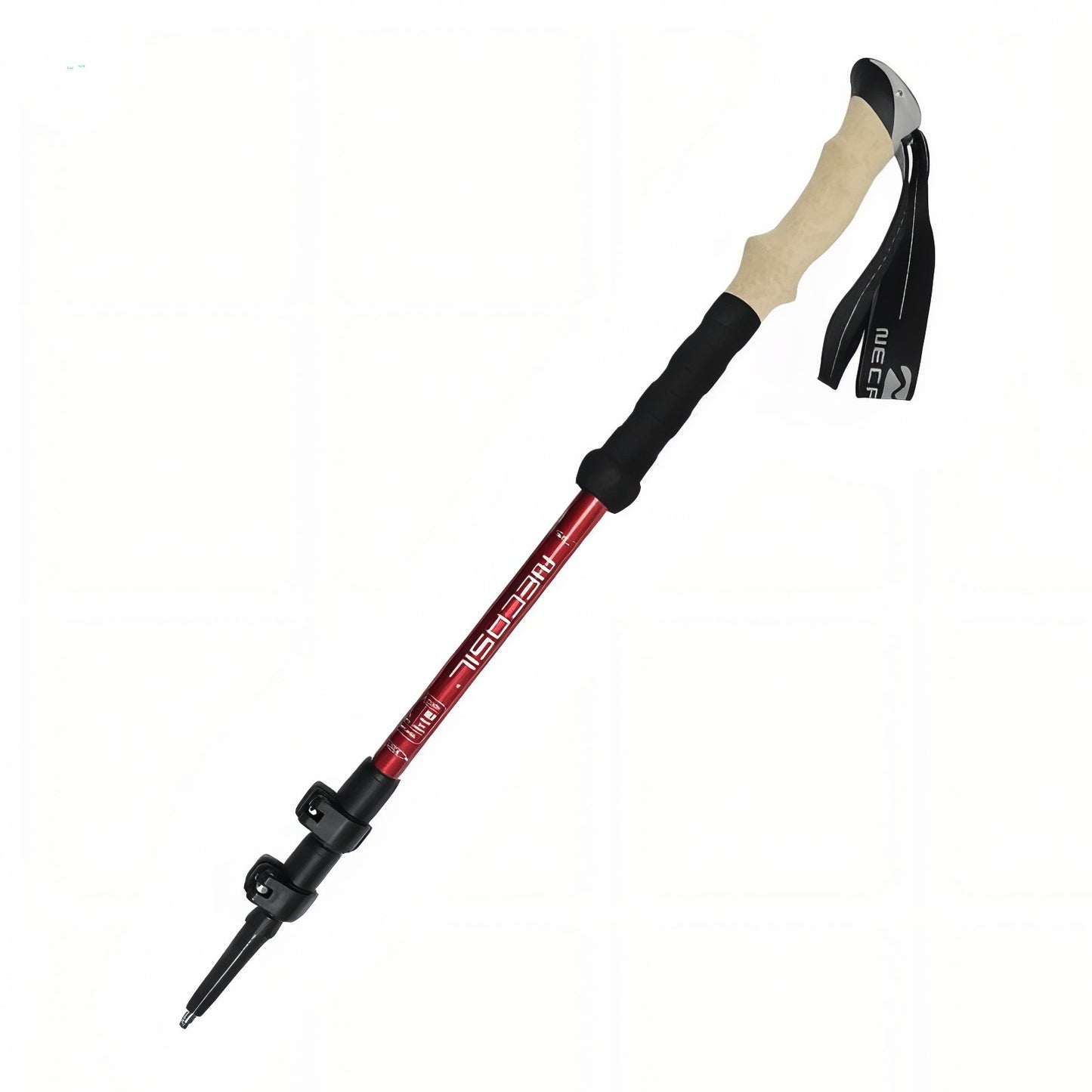 Bâton de Randonnée Ultra Léger 135CM - Rouge - 1 Bâton