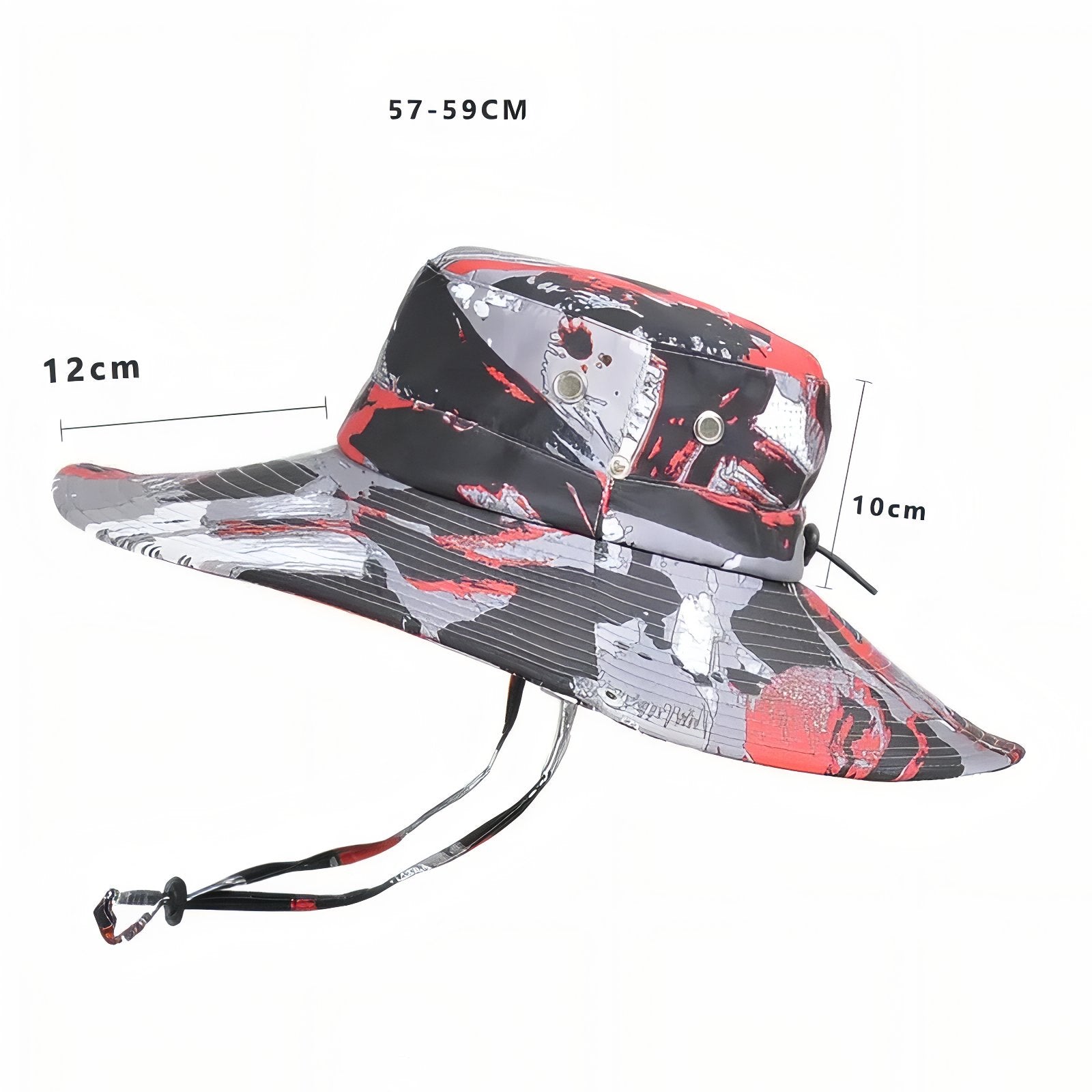 Chapeau Randonnée Camouflage guide des dimensions - Gris - Rouge - Jaune - Bleu Marine