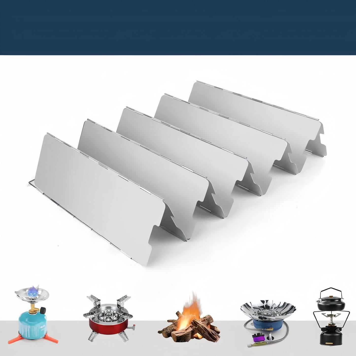 Pare-Vent Pour Réchaud mise en situation avec réchauds - 9 plates - 10 plates - 12 plates