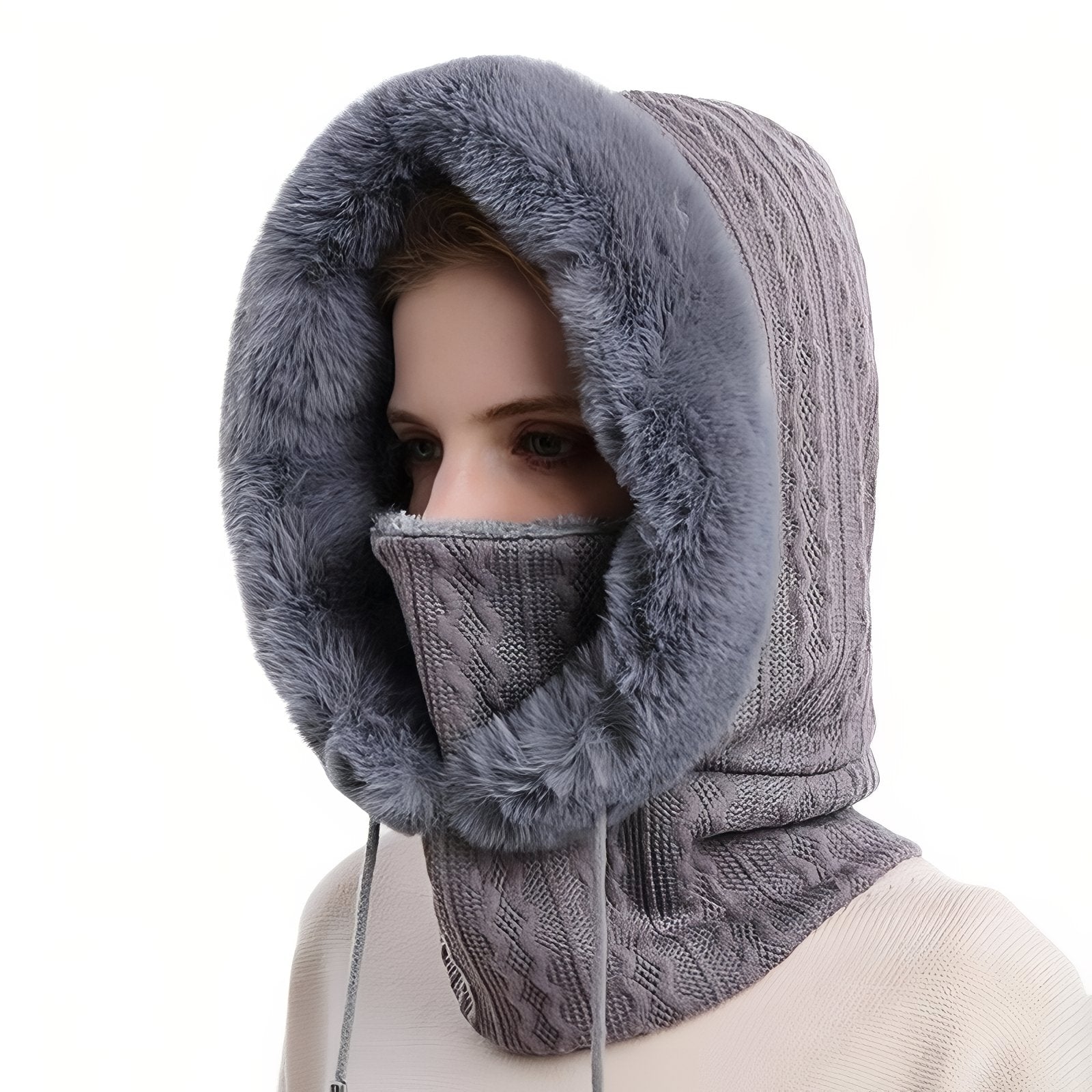 Echarpe Capuche Femme - Gris Foncé - 56-59CM