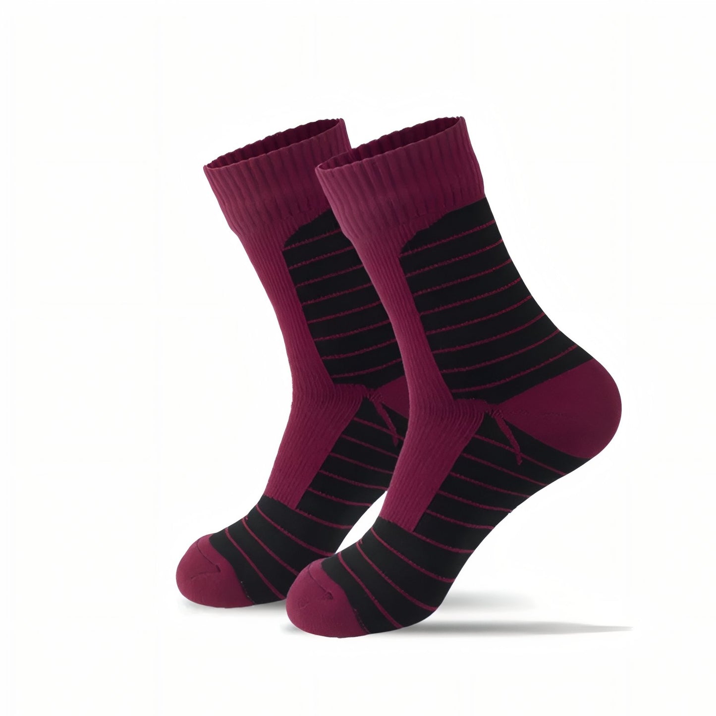 Chaussette Imperméable Randonnée - Bordeaux et Noir