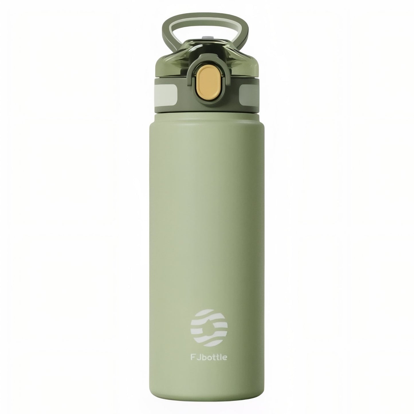 Gourde Isotherme avec Paille Intégrée - Vert