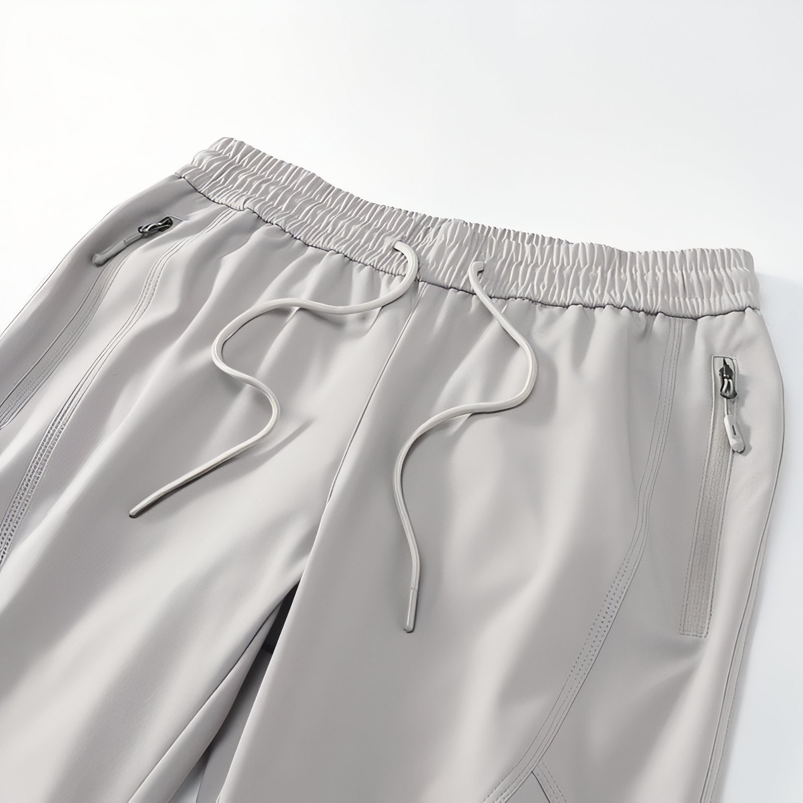 Pantalon Léger Randonnée Homme gros plan ceinture élastique - Gris Clair - Noir Profond - Gris Foncé