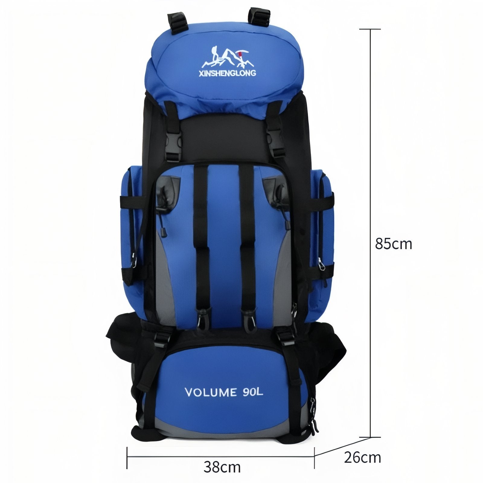 Sac à Dos Trekking guide des dimensions - Bleu Clair - Rouge - Vert - Bleu Marine - Noir