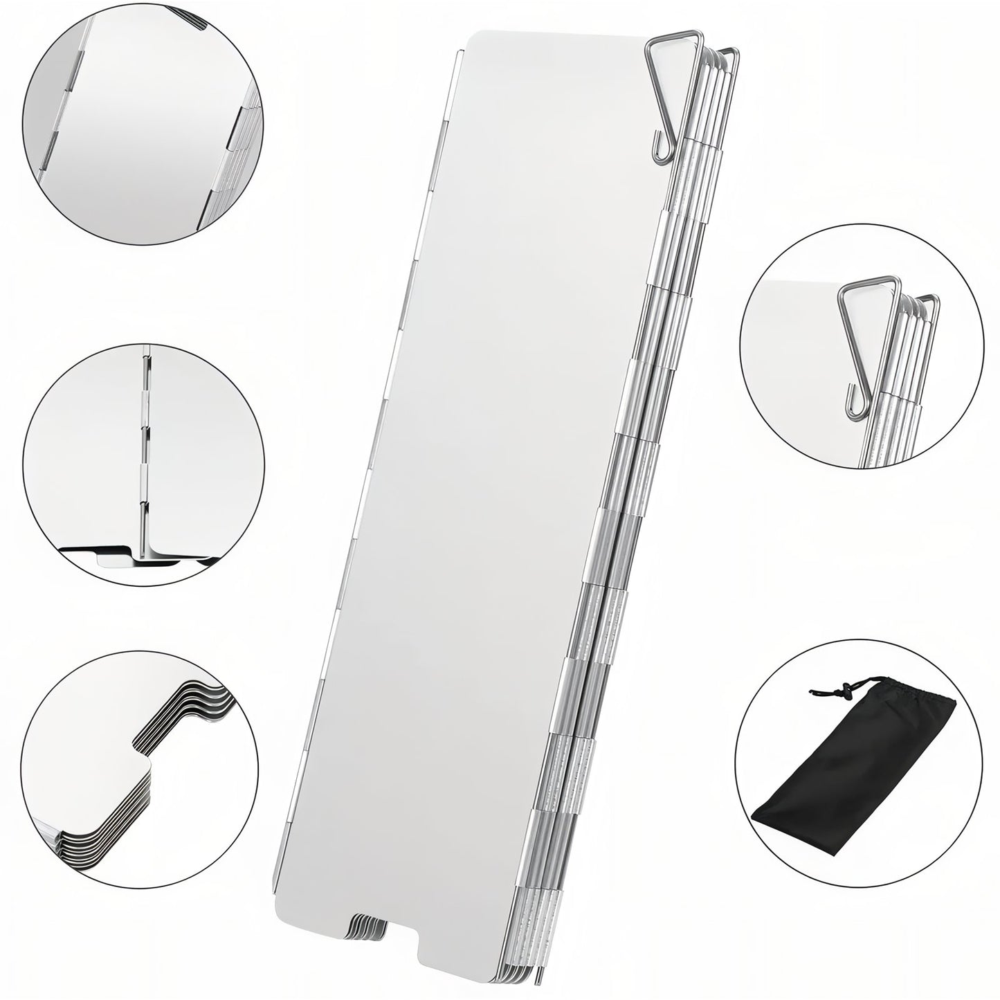Pare-Vent Pour Réchaud détails des parties - 9 plates - 10 plates - 12 plates