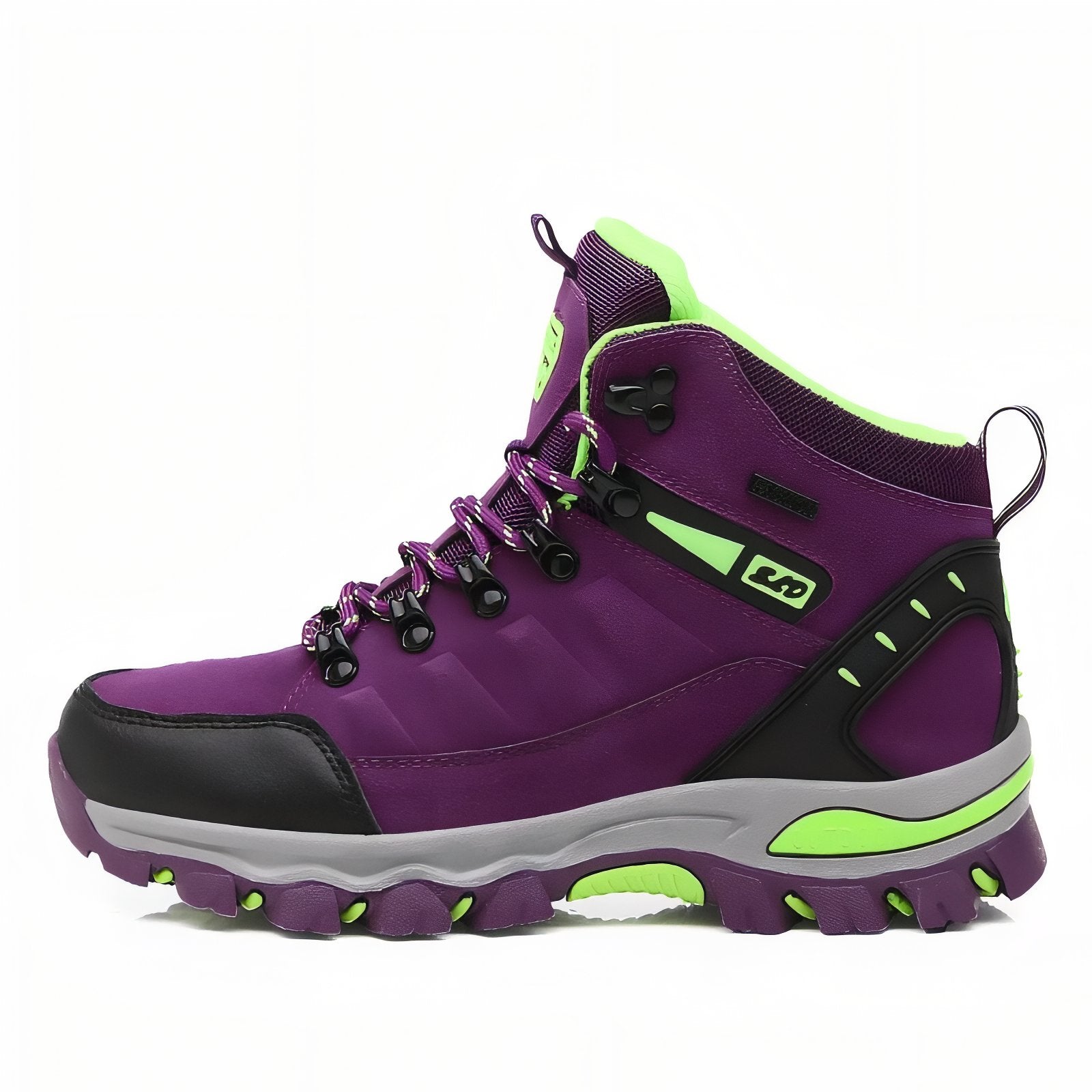 Chaussure Haute Randonnée Femme - Vert Fluo et Violet