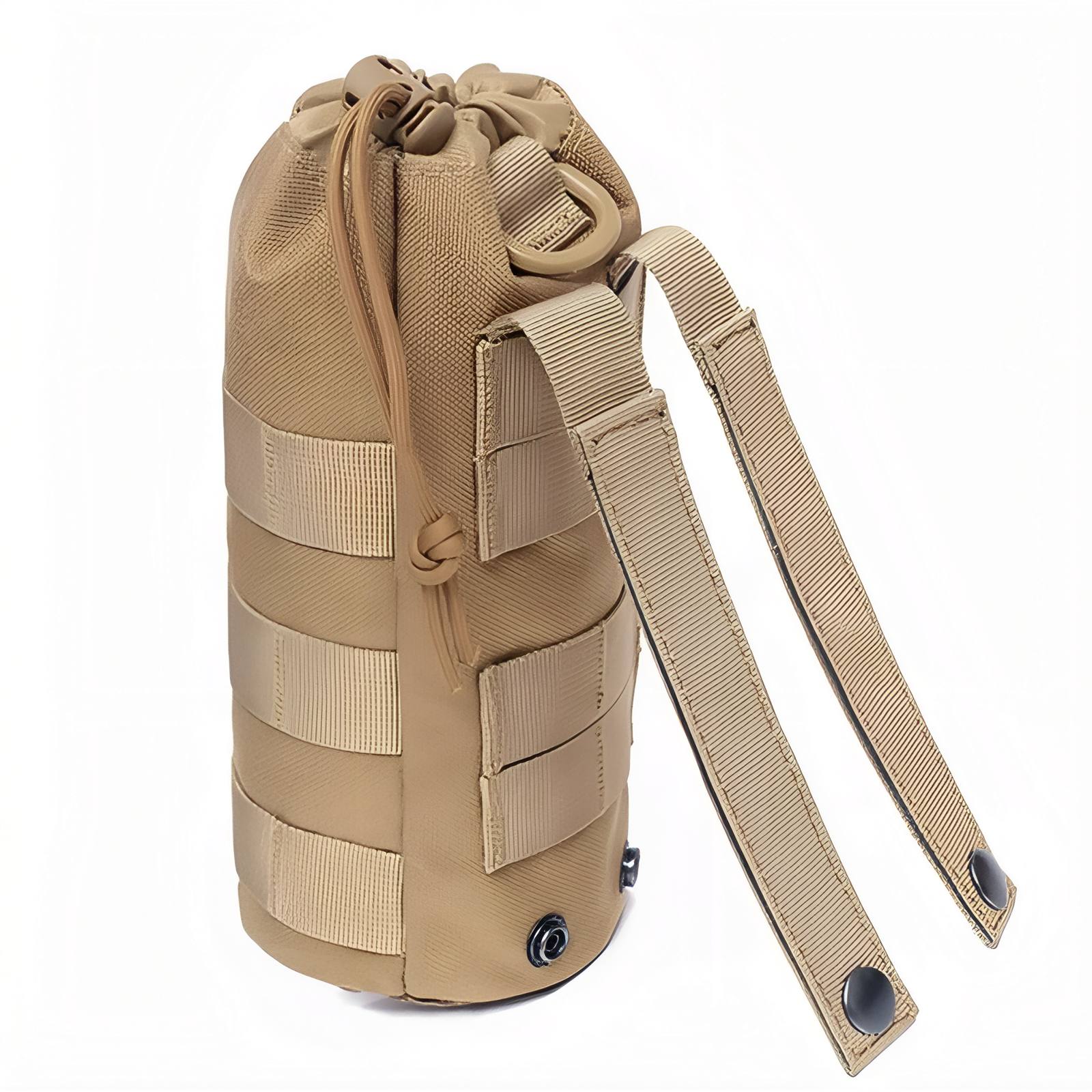 Porte Gourde Sac à Dos gros plan sangle et fermeture - Noir - Vert Olive - Beige - Beige Camouflage - Gris Camouflage