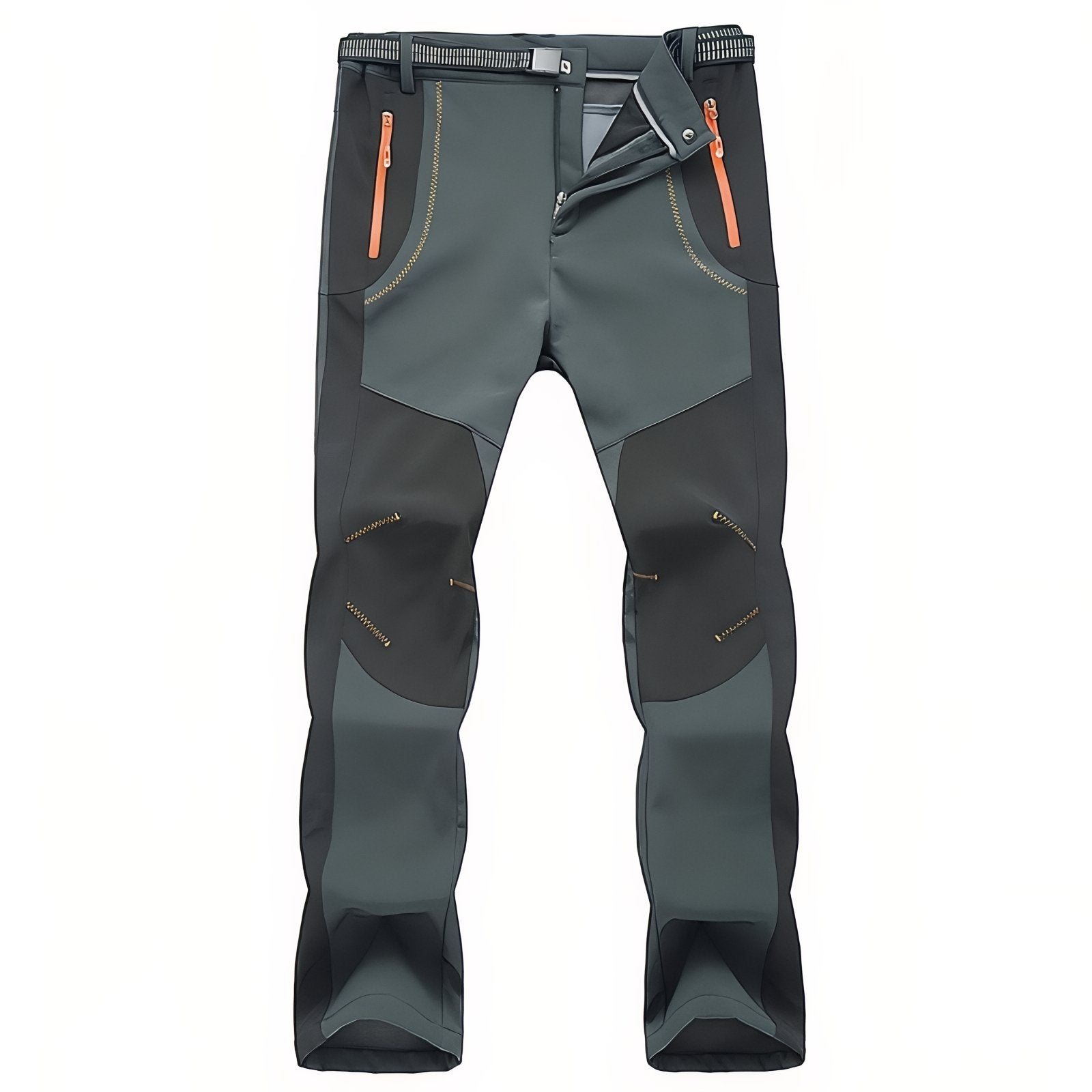 Pantalon Randonnée Déperlant Homme - Gris Foncé et Orange