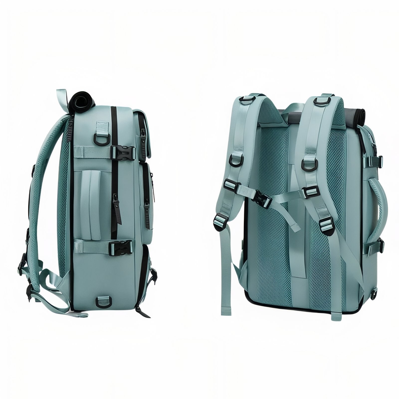 Sac De Voyage Multi Rangements Pratique vue latérale et arrière - Rose - Turquoise - Gris - Gris Foncé - Vert Armée - Vert Pastel - Bleu Canard - Noir - Lavande