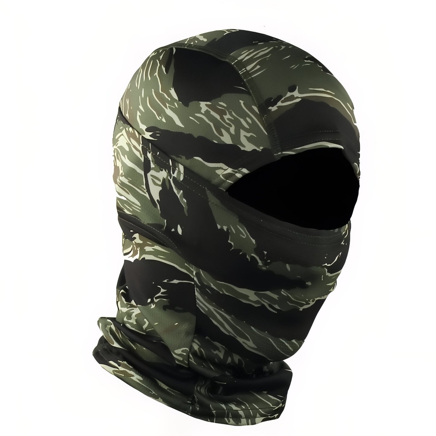 Cagoule Camouflage Militaire - Vert Foncé et Noir - 56-60cm