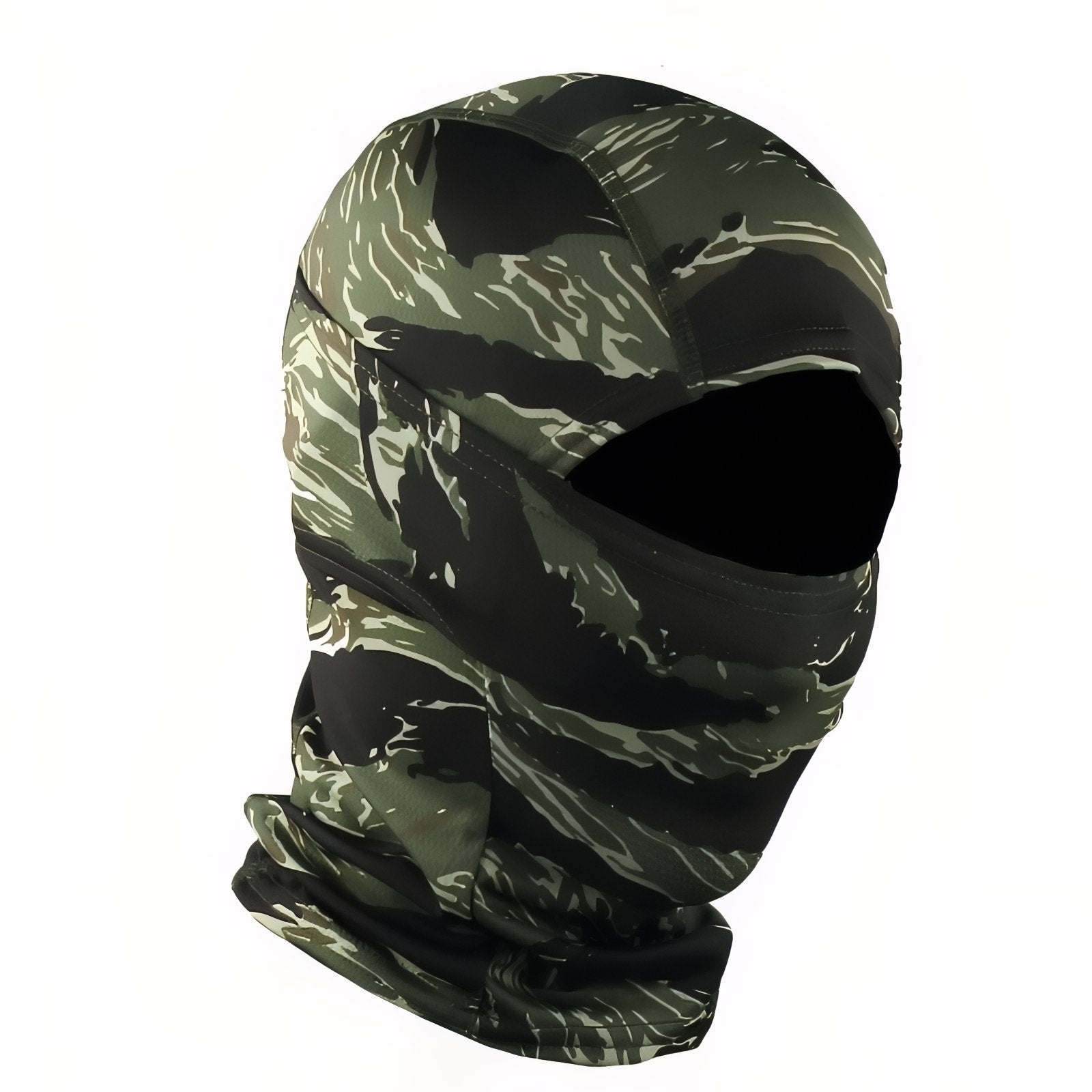 Cagoule Camouflage Militaire - Vert Foncé et Noir - 56-60cm