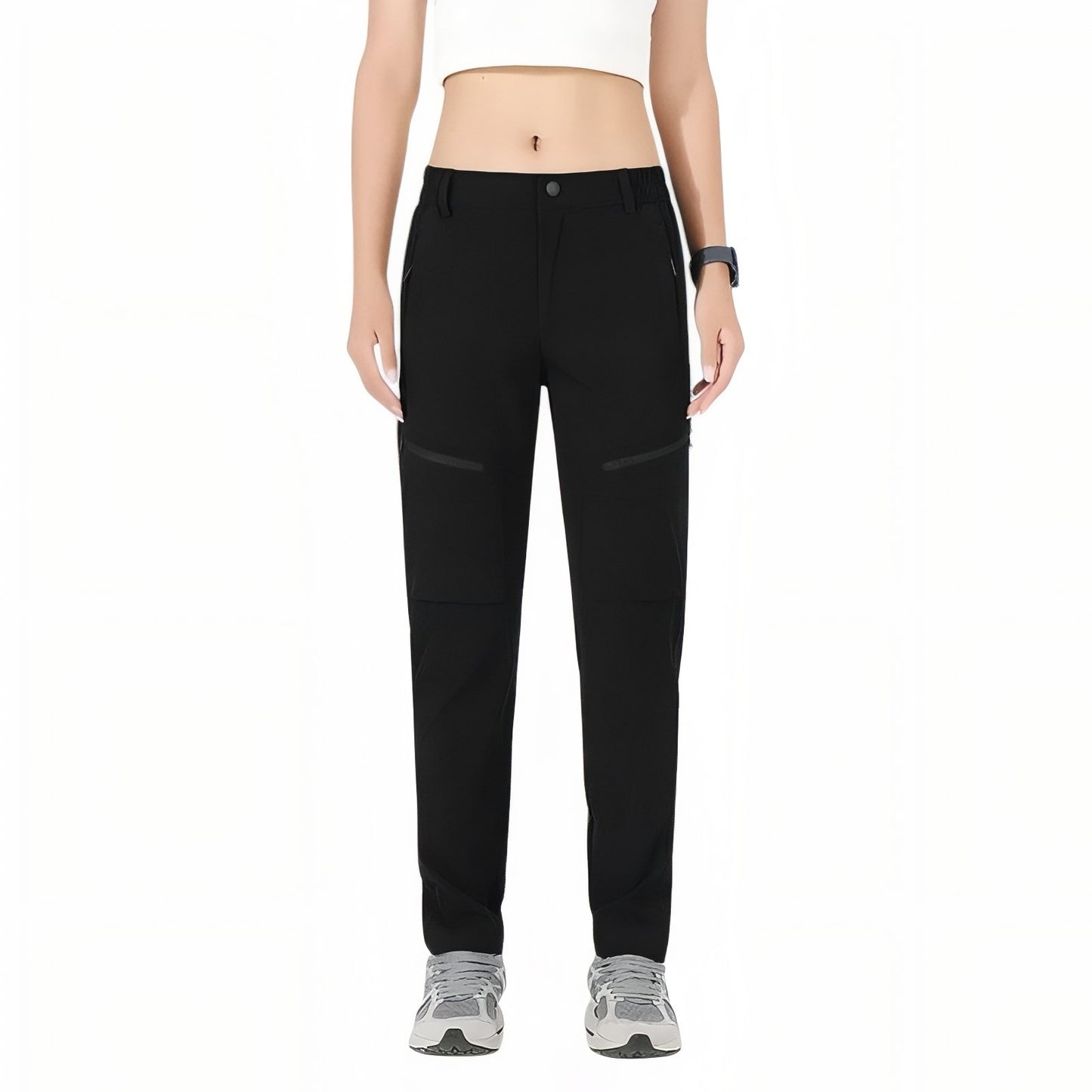 Pantalon Randonnée Femme Été Extensible - Noir
