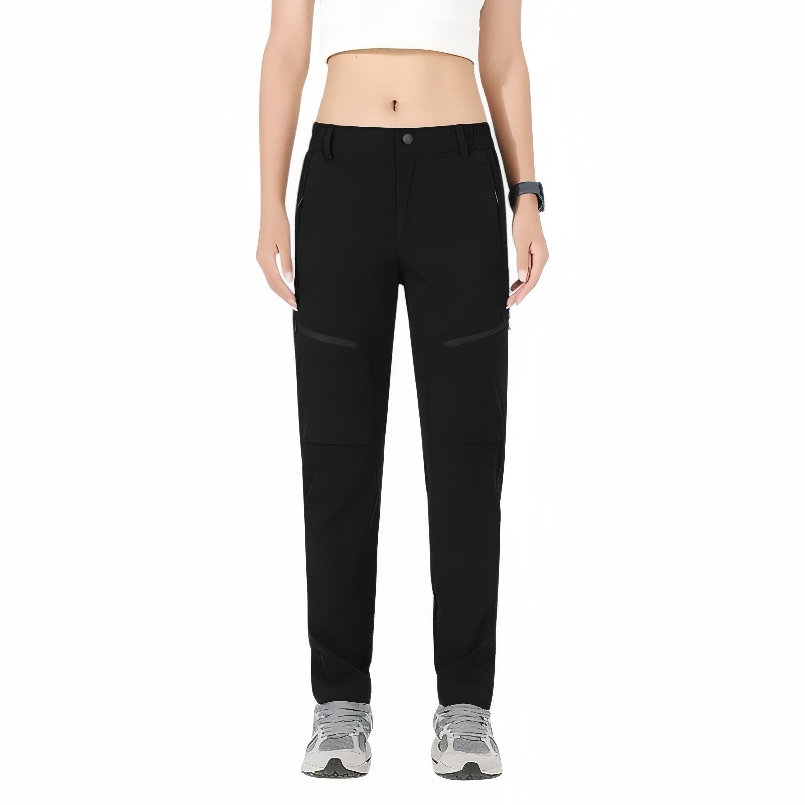 Pantalon Randonnée Femme Été Extensible - Noir