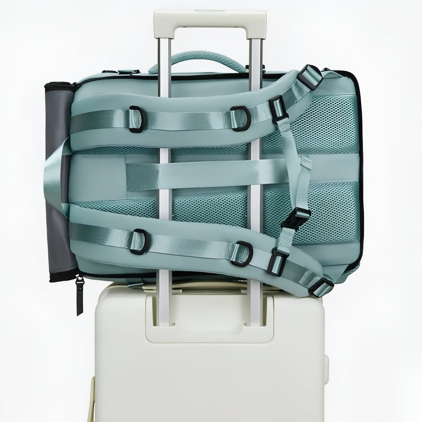 Sac De Voyage Multi Rangements Pratique mise en situation sur valise - Rose - Turquoise - Gris - Gris Foncé - Vert Armée - Vert Pastel - Bleu Canard - Noir - Lavande