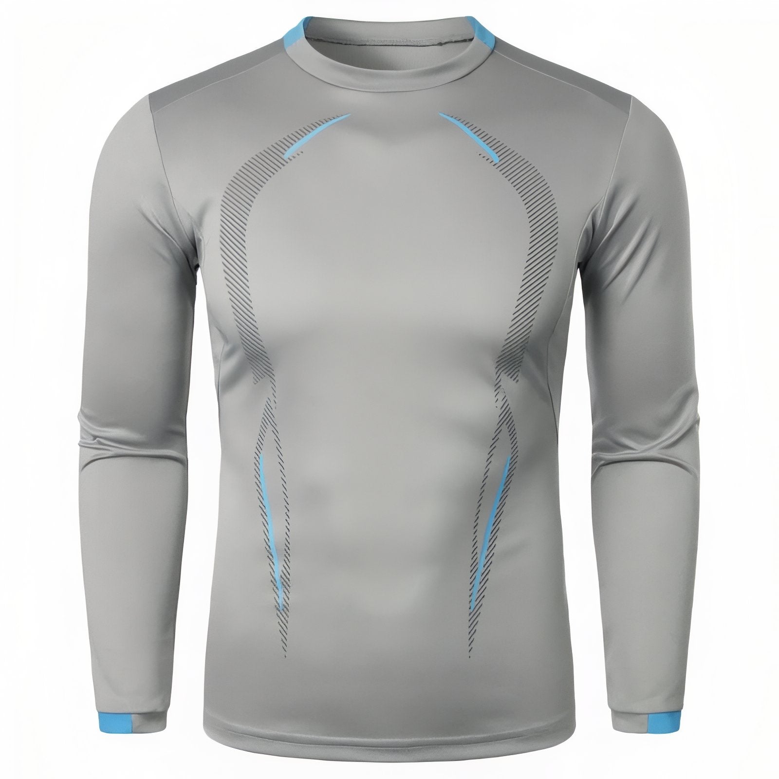 T-Shirt Manche Longue Randonnée Homme - Gris Clair