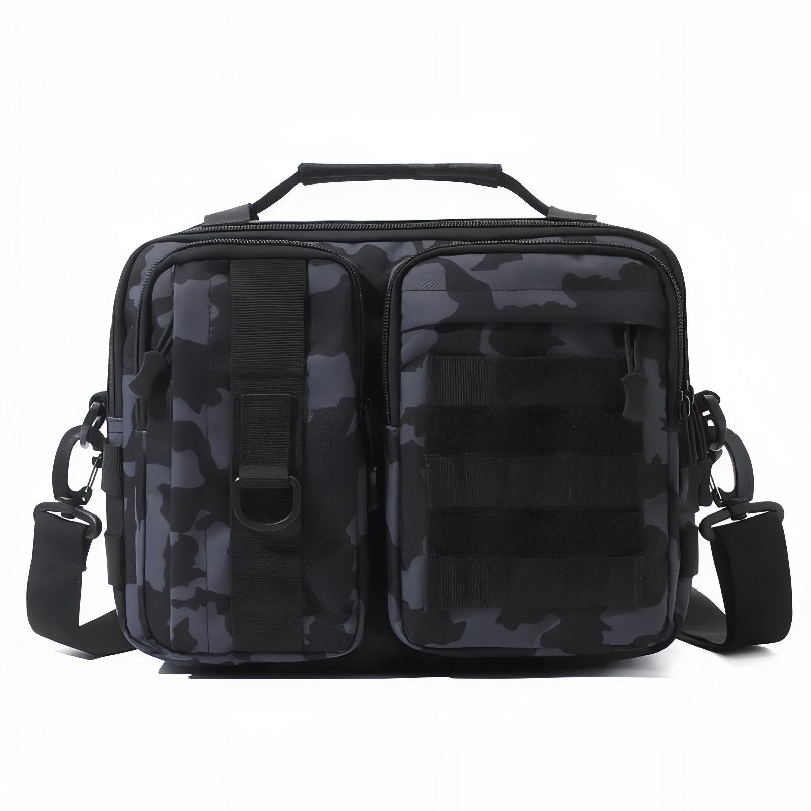 Sac Bandoulière Homme Militaire - Noir Camouflage