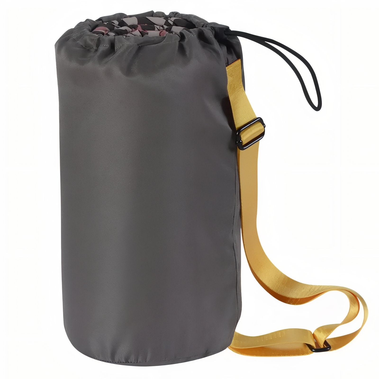 Tapis Chauffant Camping USB gros plan sur le sac - Noir - Gris Anthracite - Orange Fluo