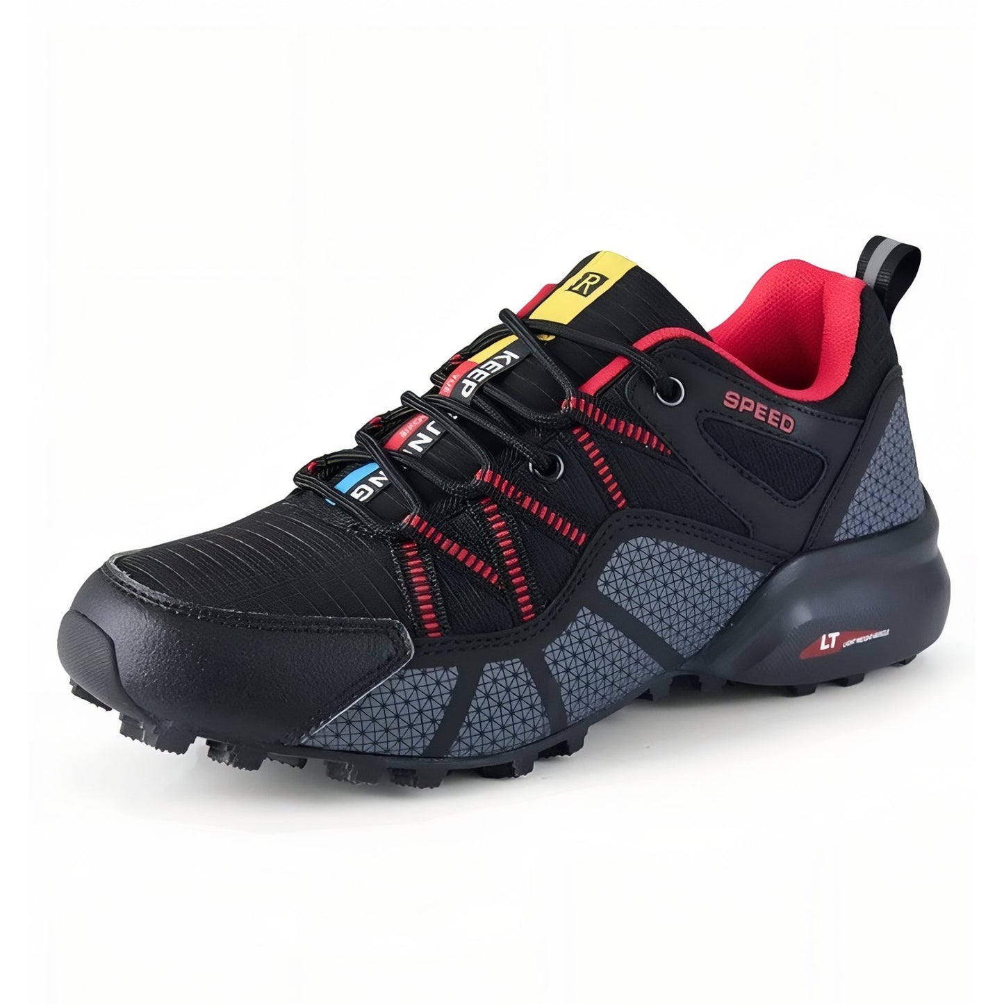 Baskets de Randonnée Imperméables - Noir et Rouge