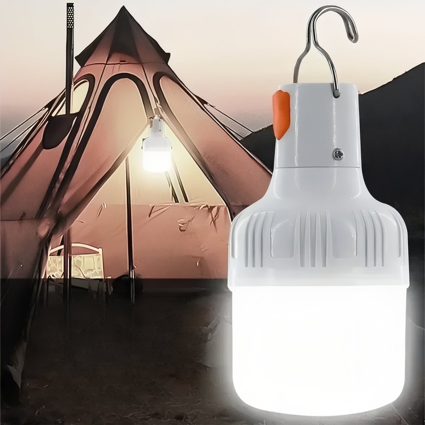 Lanterne Camping Rechargeable 60W mise en situation tente - 30W - 60W