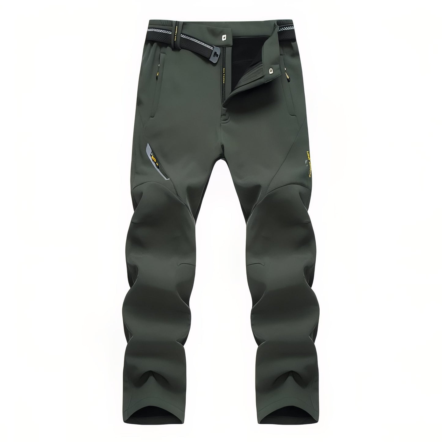 Pantalon Randonnée Doublé Polaire Homme - Vert Foncé