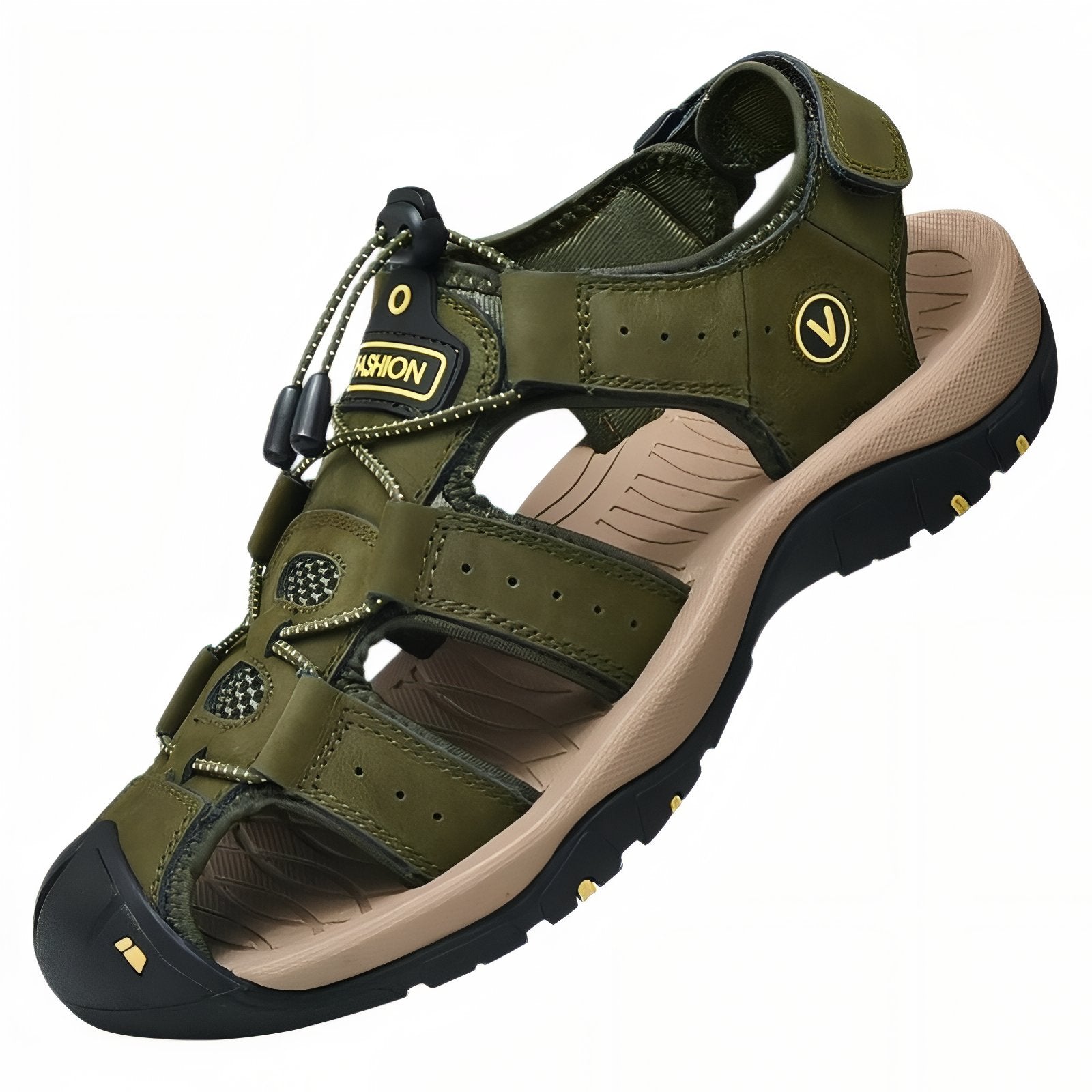 Sandales de Randonnée Homme Bout Fermé - Vert Olive