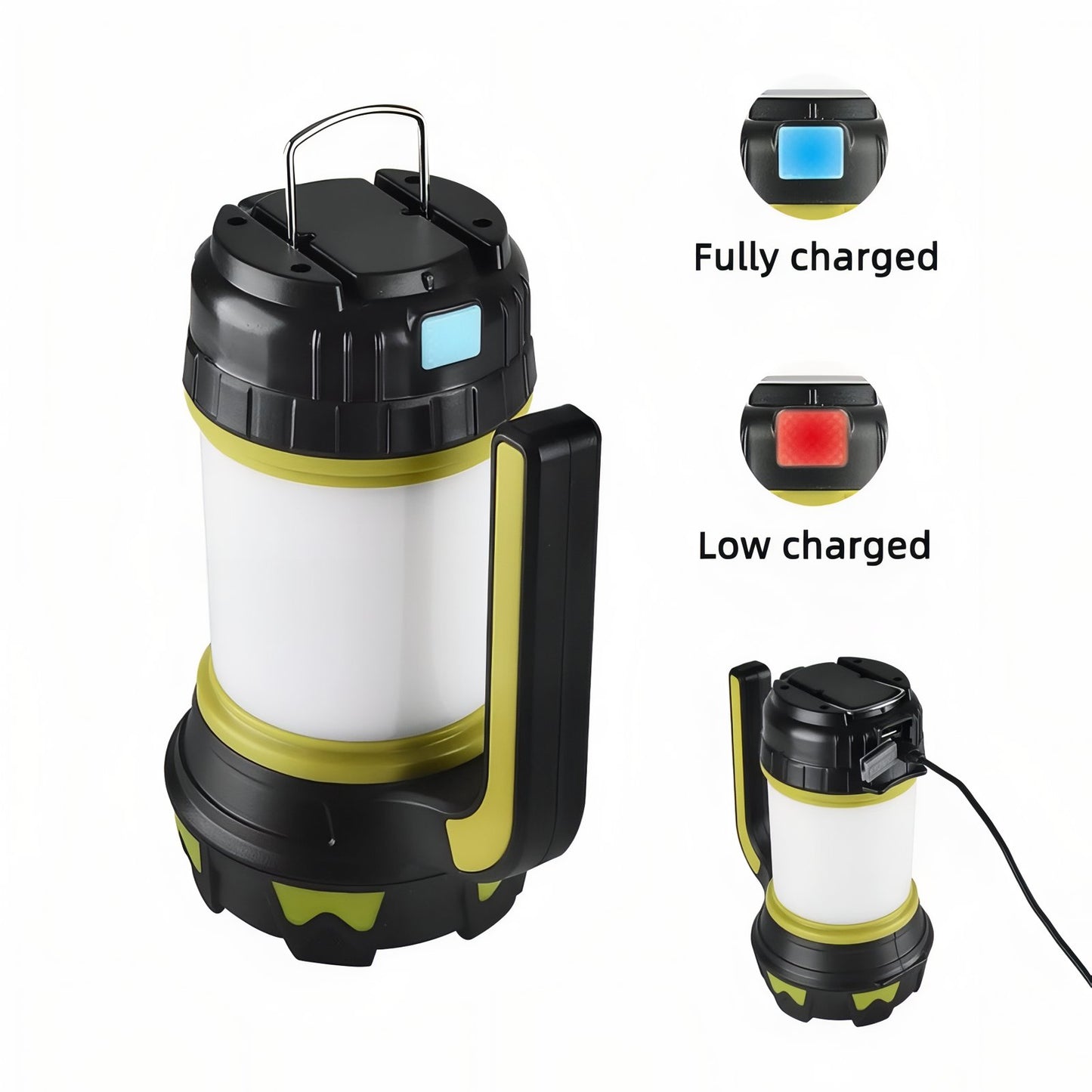 Lampe Torche Lanterne indicateurs de charge - Jaune Fluo
