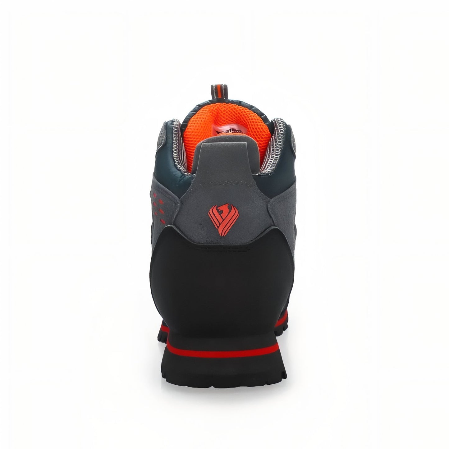 Chaussure Randonnée Montagne Homme vue arrière - Noir et Orange - Bleu Marine et Gris - Gris et Rouge