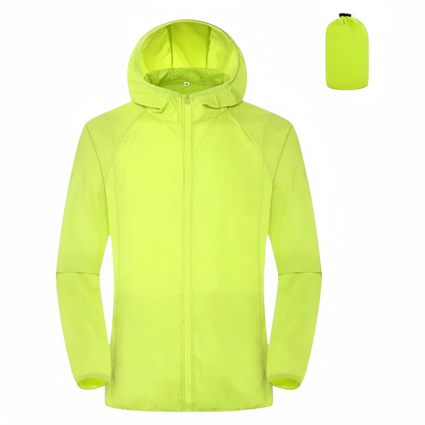 Veste Imperméable Légère - Vert Fluo
