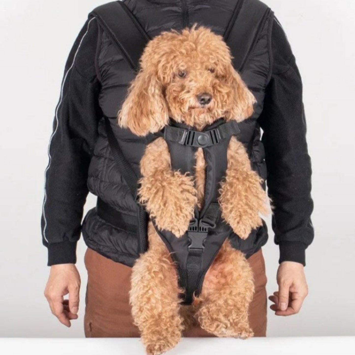 Porte Chien Ventral Randonnée chien porté - Rouge Cerise - Vert Olive - Noir Mat - Rose Pâle