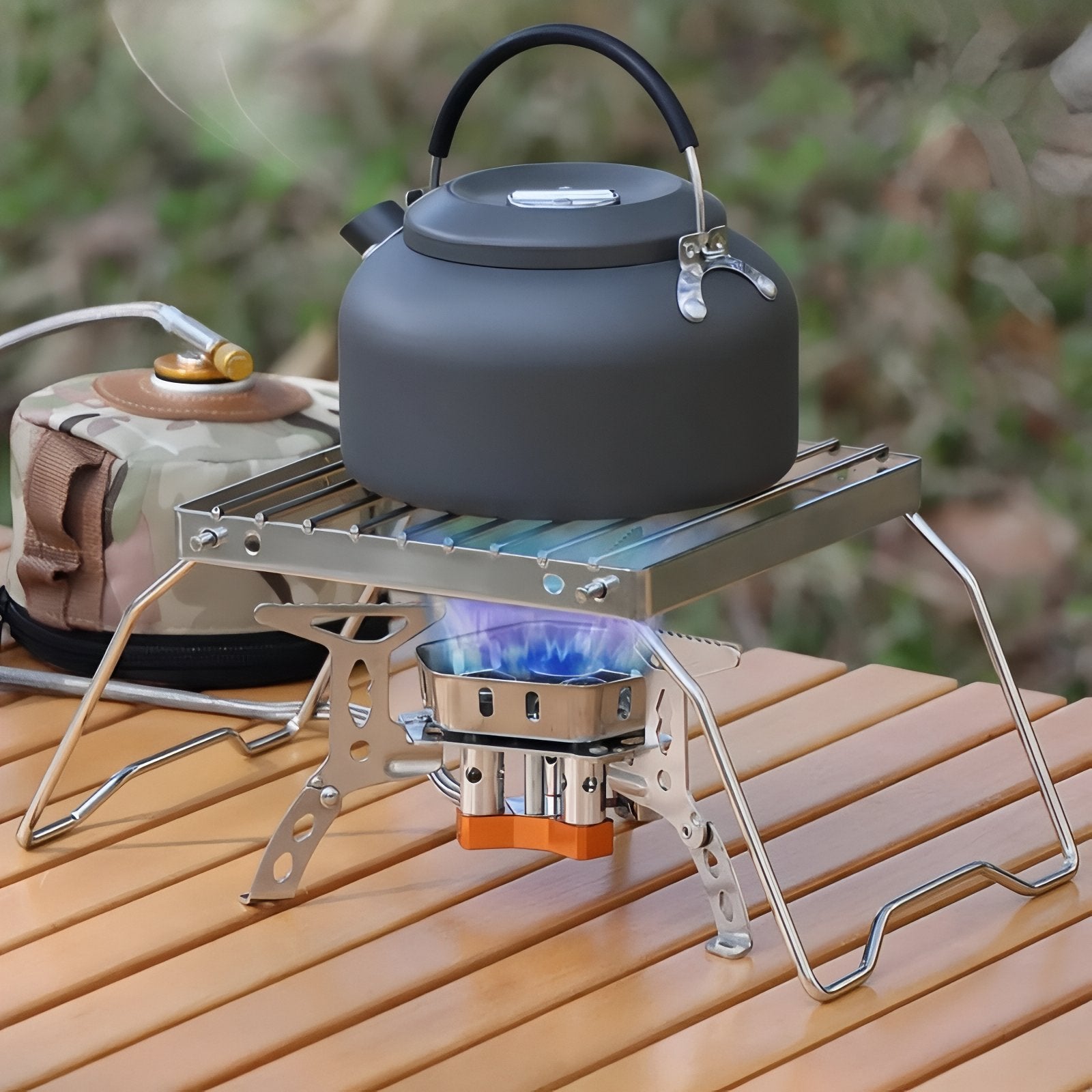Grille De Cuisson Pour Réchaud À Gaz mise en situation réchaud