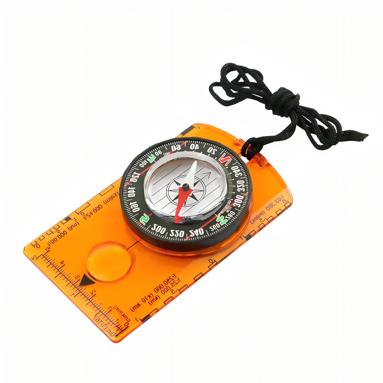 Boussole Course D'Orientation - Orange Fluo